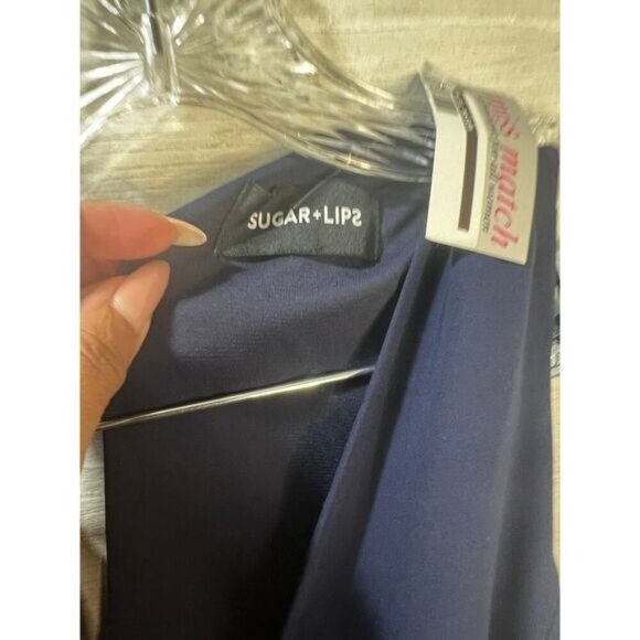 NWT Sugar Lips womens Lace‎ Inset Wide Leg Jumpsuit Medium - Picture 6 of 6